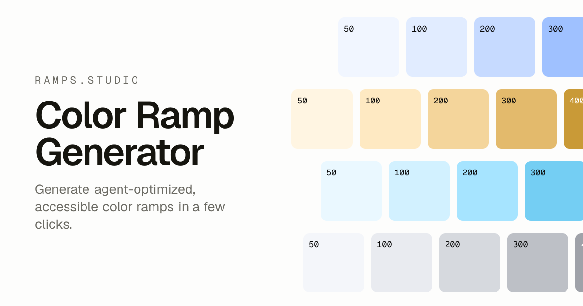 Color ramps and semantic tokens your agent can read